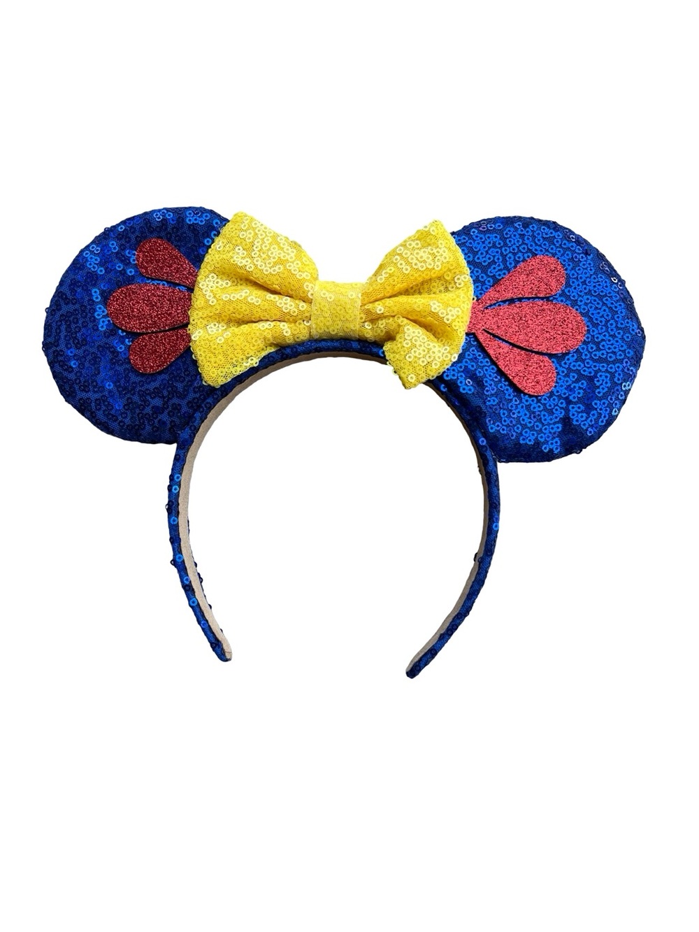 Snow White x Minnie Mickey Mouse Ears Sequined Headband Bow Classic Disney-bound